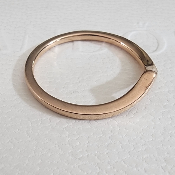 Polished Wishbone Ring 14k rose gold plating Size 54 US 7 - Picture 4 of 7